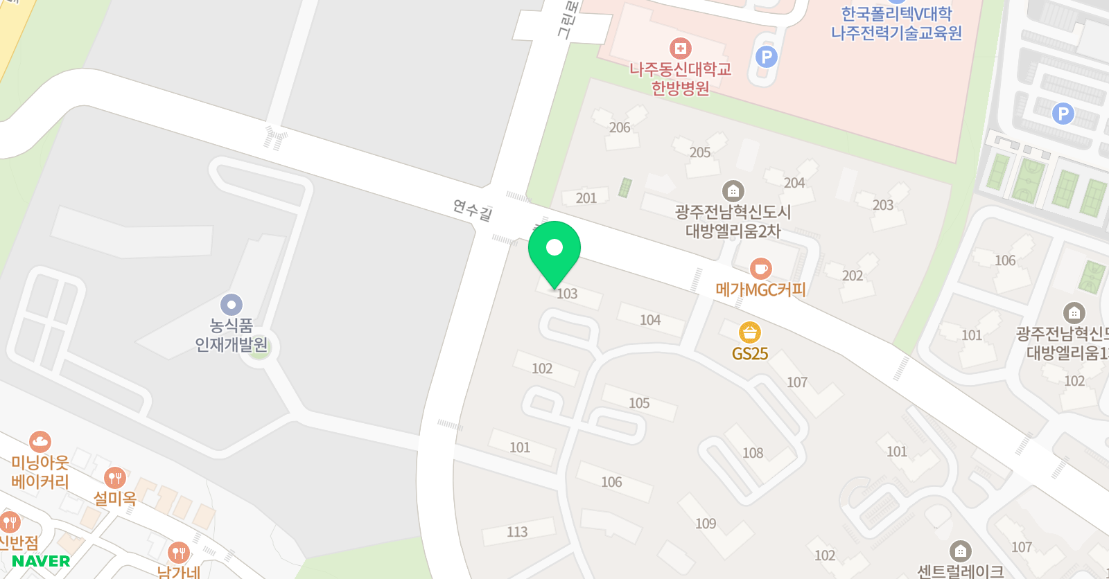 푸르넷 공부방 라온 위치