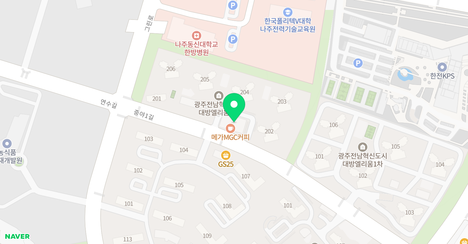 빛가람 클랑 음악학원 위치