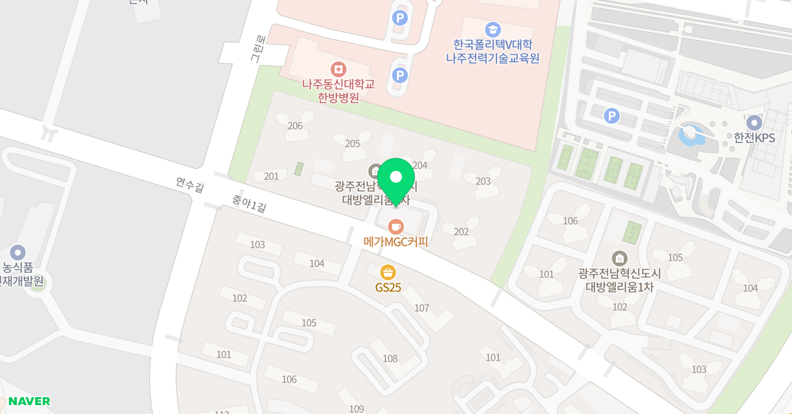수학나무 학원 위치