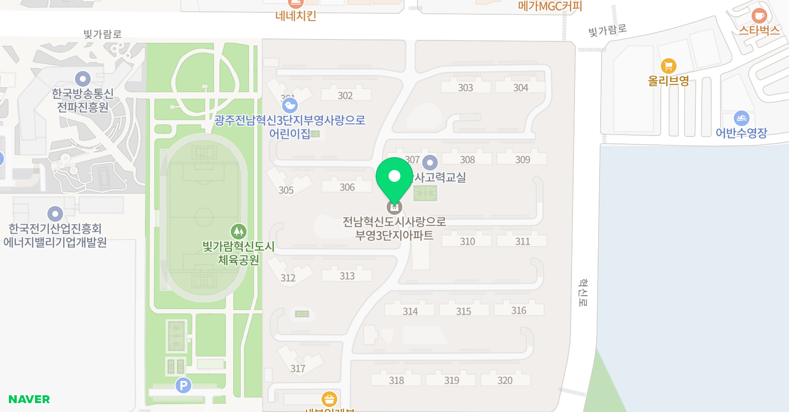 셀파우등생교실 빛가람부영3차 위치