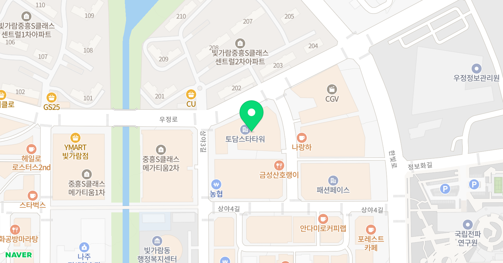 리드인 독서논술 빛가람중흥학원 위치