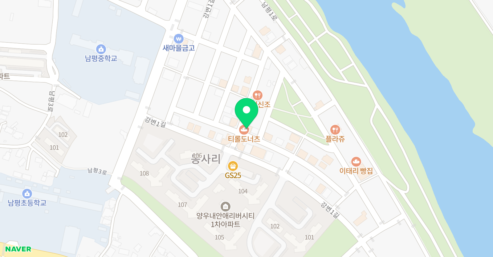 양우 수학전문학원 위치