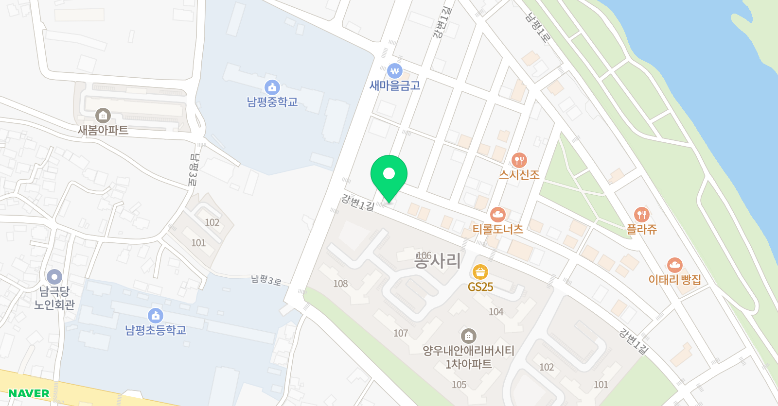 유니팝 미술학원 나주남평센터 위치
