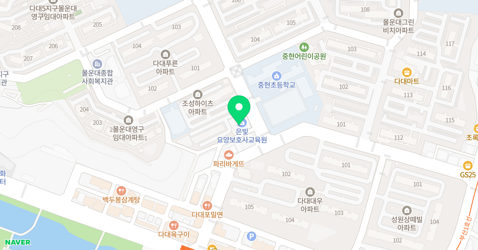 튼튼영어마스터클럽 부산다대어학원 위치