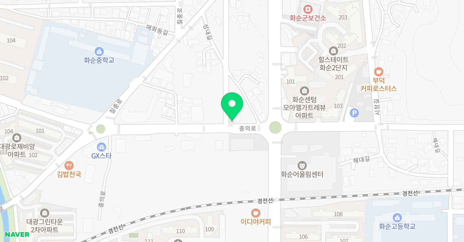 스마일 어린이수영장 화순점 위치