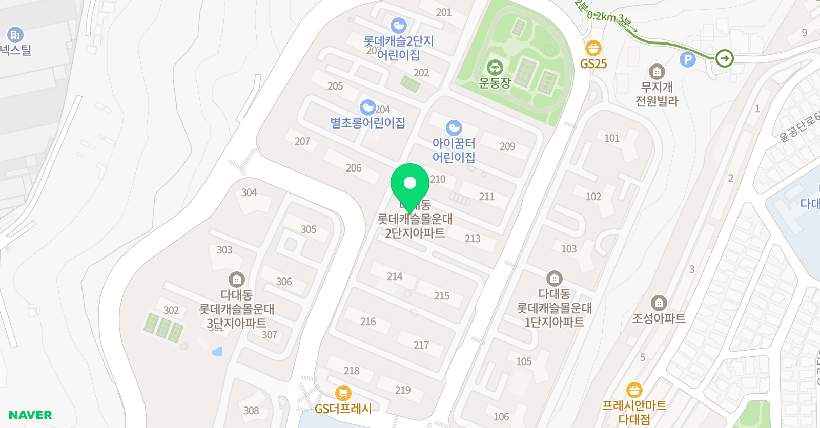 캐슬몰운대 영어 위치