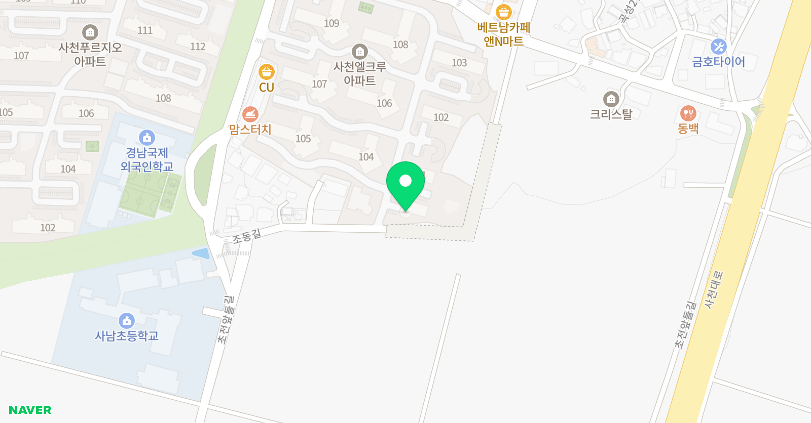 꿈꾸는 화가 미술학원 사천교육원 위치