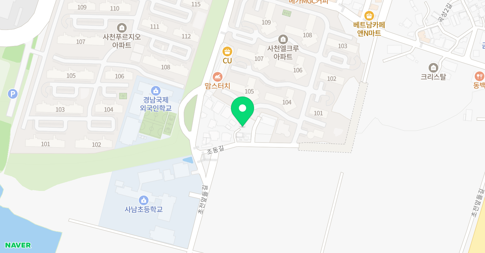 빨간펜수학의달인 사천아카데미 명문점 위치