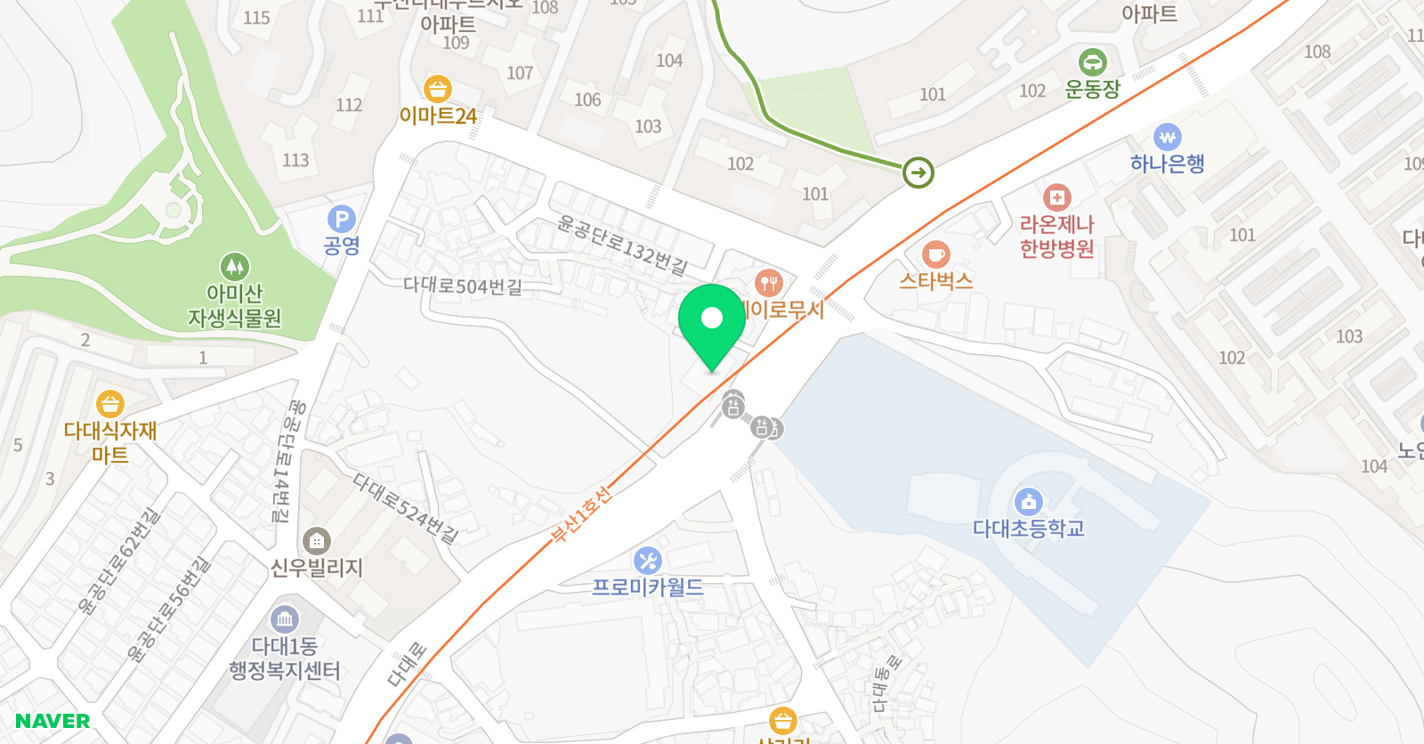 용인대백운 태권도 위치
