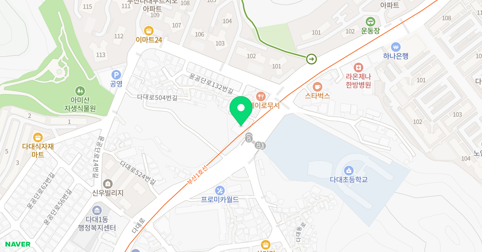 토킹클럽 어학원 부산 다대 캠퍼스 위치