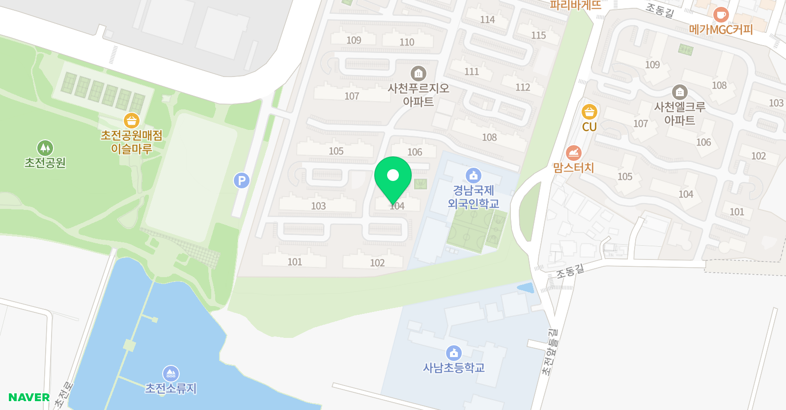 솔루니 사천푸르지오 홈스쿨 위치