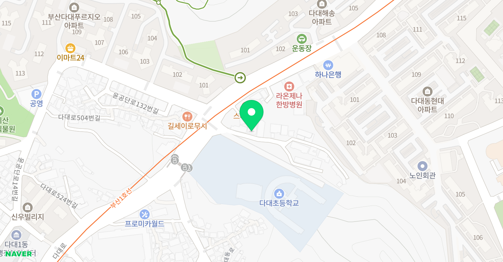더바른 태권도 위치