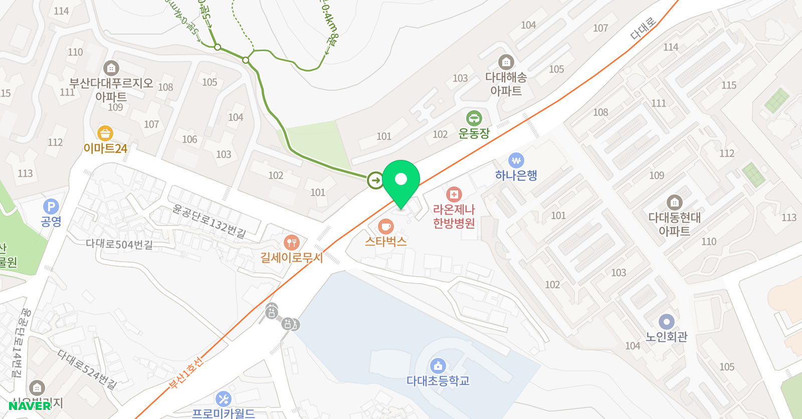 꿈꾸는그린 음악학원 위치