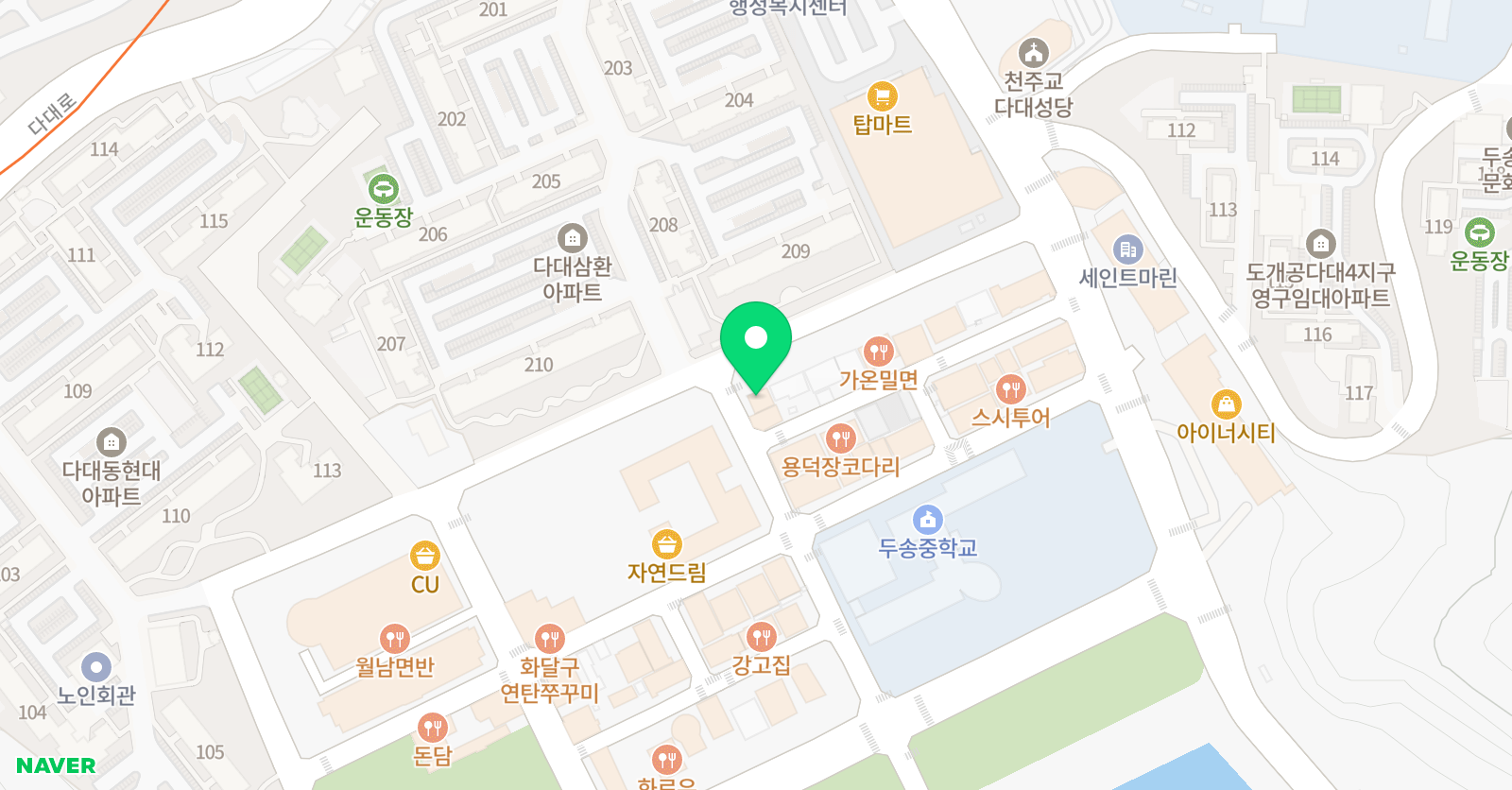YBM 잉글루 부산다대제1캠퍼스 위치