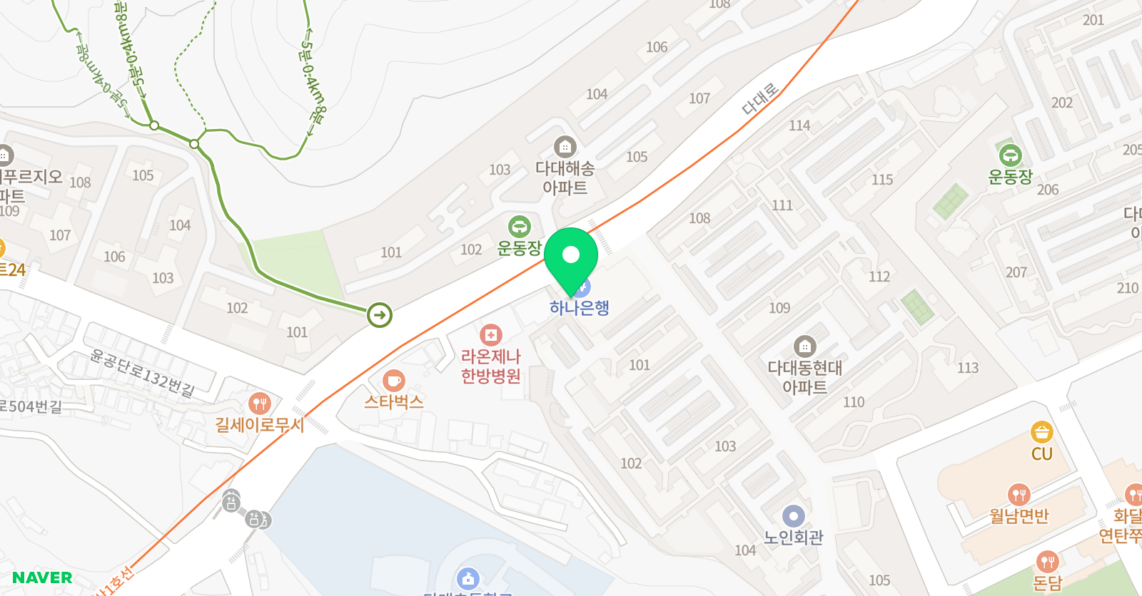 다대현대드림 수학교습소 위치