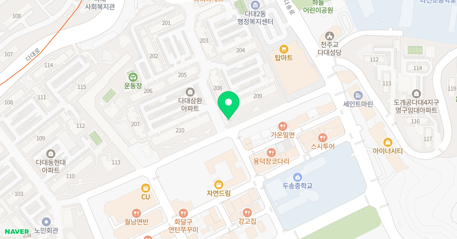 ERC 영어독서클럽 다대삼환점 위치
