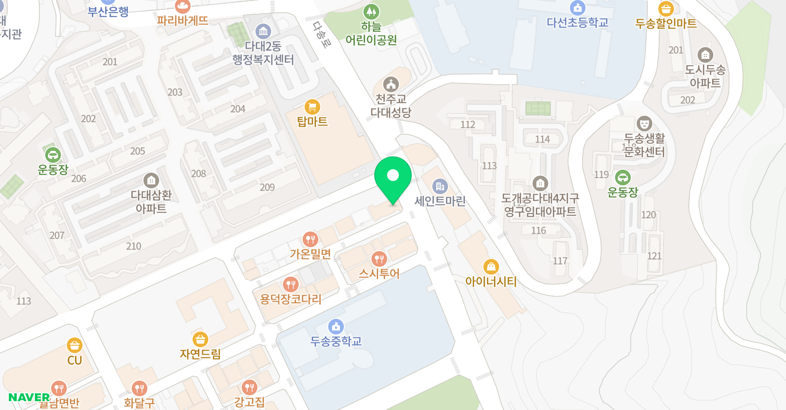 너희가꿈이다 영어수학학원 위치