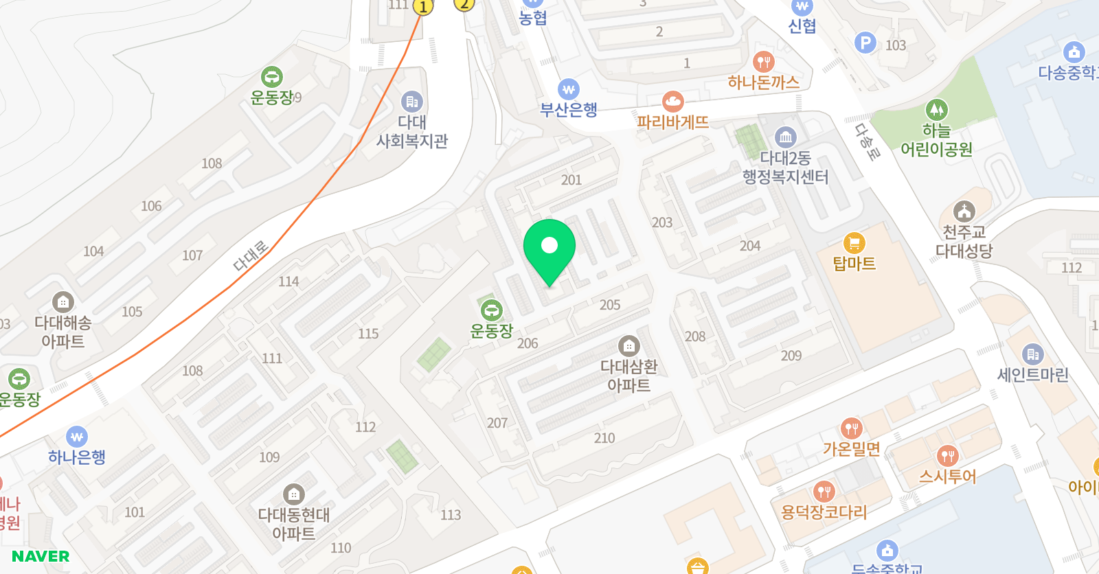 생커수 요리수와함께하는 매쓰챌린저 공부방 위치