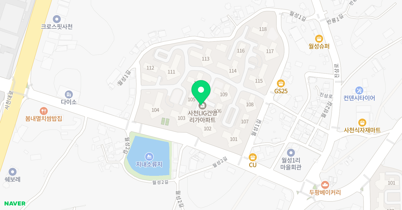 기탄사고력 사남Liga교실 위치