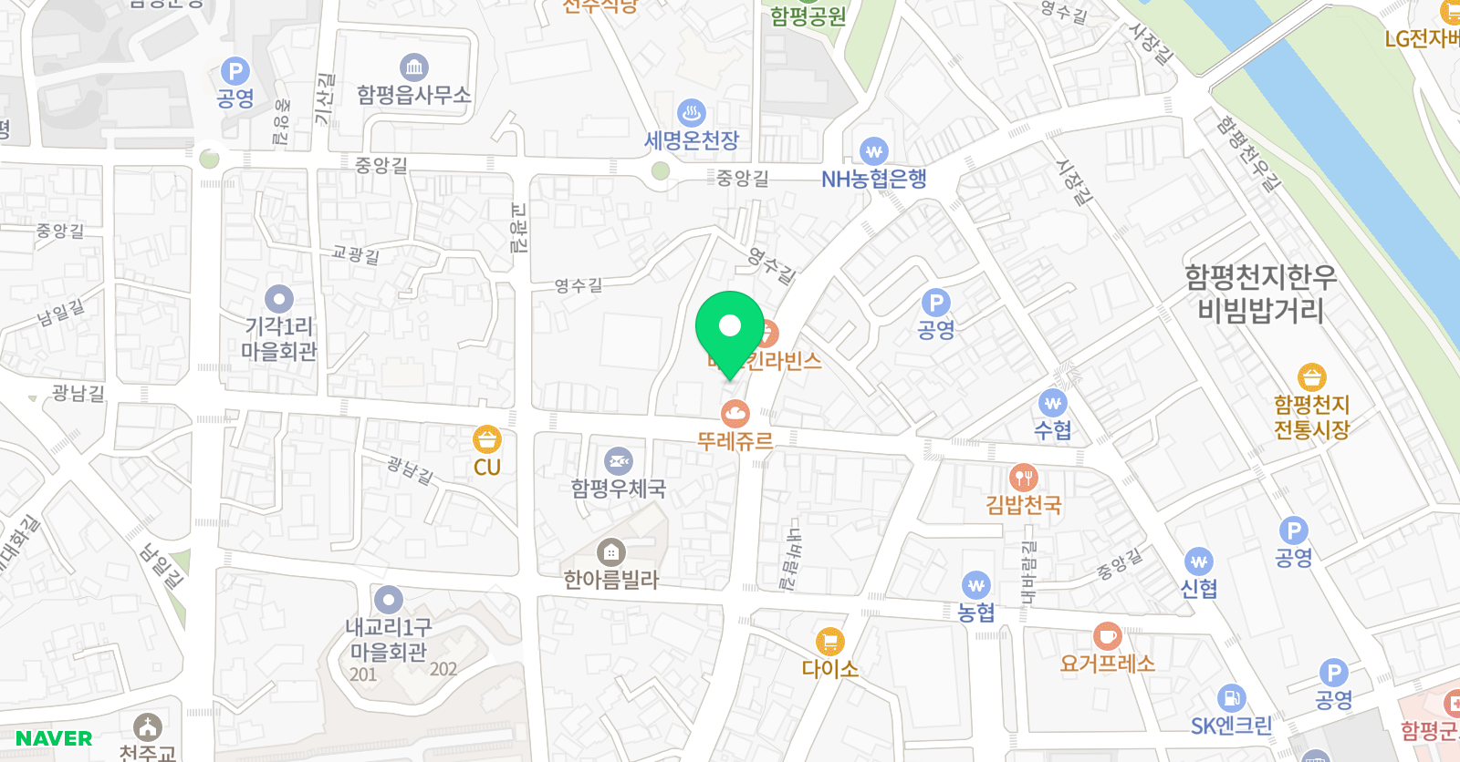 지앤비 영어전문학원 함평캠퍼스 위치