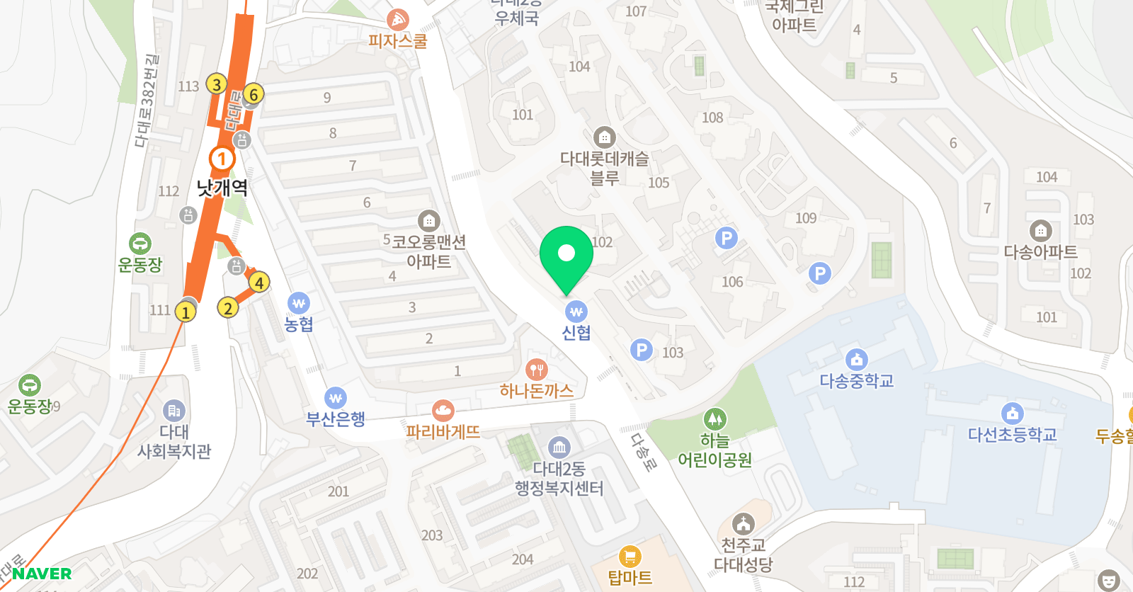 해법 수학 다대롯데블루점 위치
