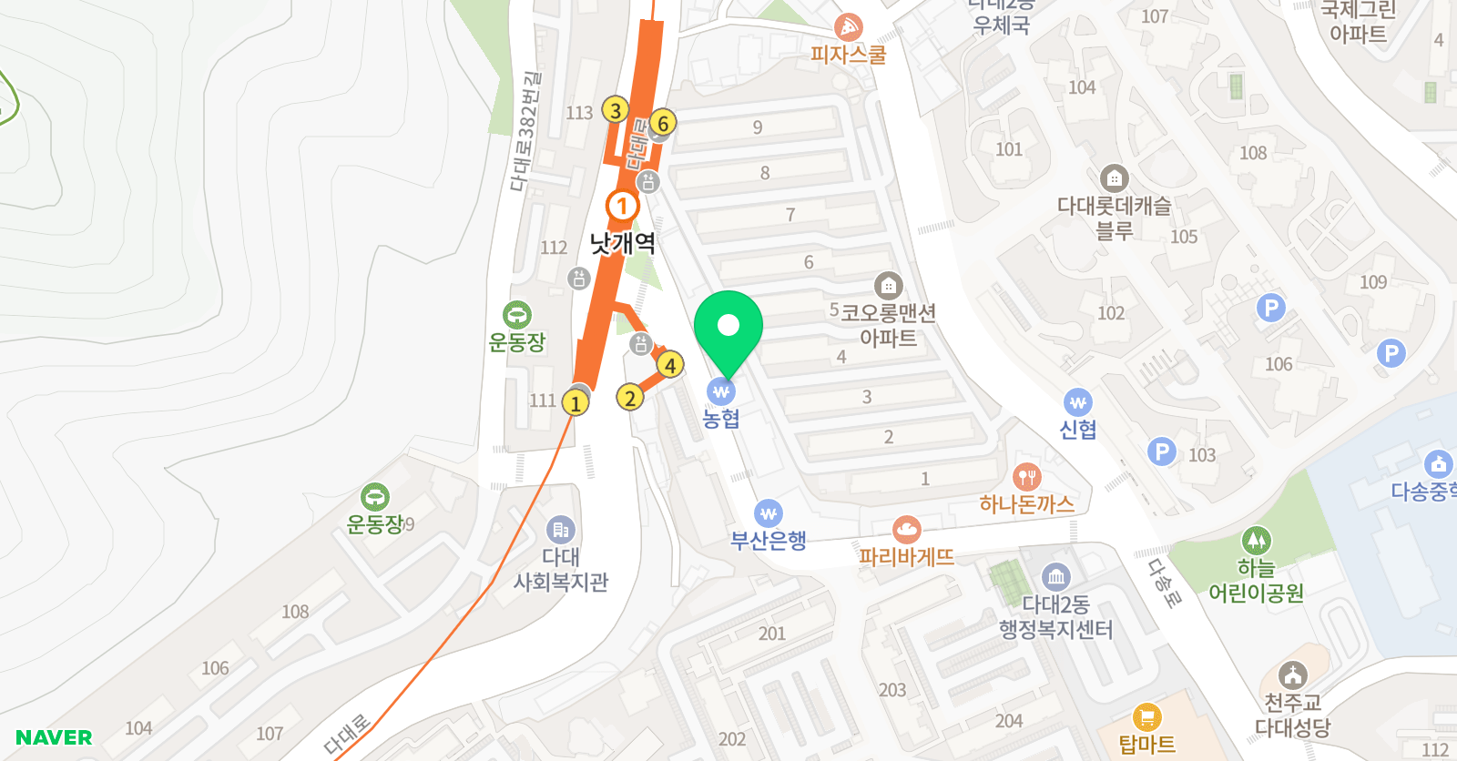 낭만수학영어GnB 학원 위치
