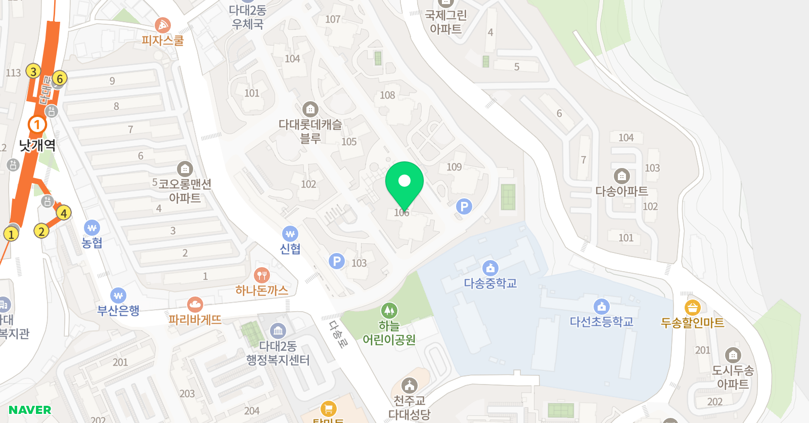 기탄사고력교실 다대롯데블루점 위치