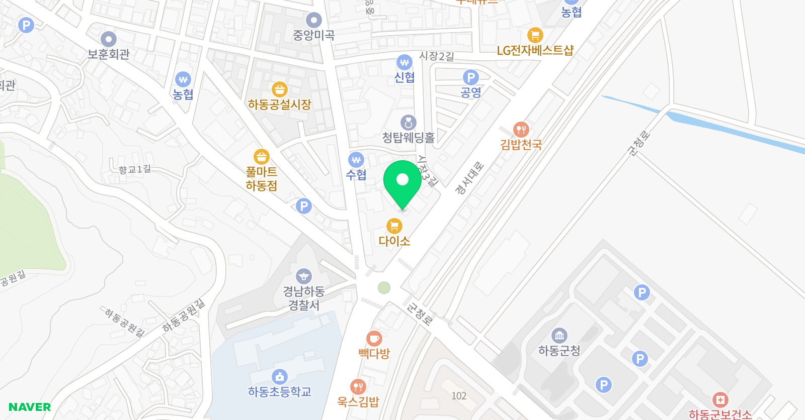 윤선생 영어숲 학원 하동점 위치