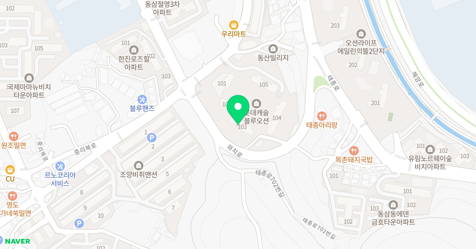 기탄 사고력교실 롯데캐슬블루오션점 위치