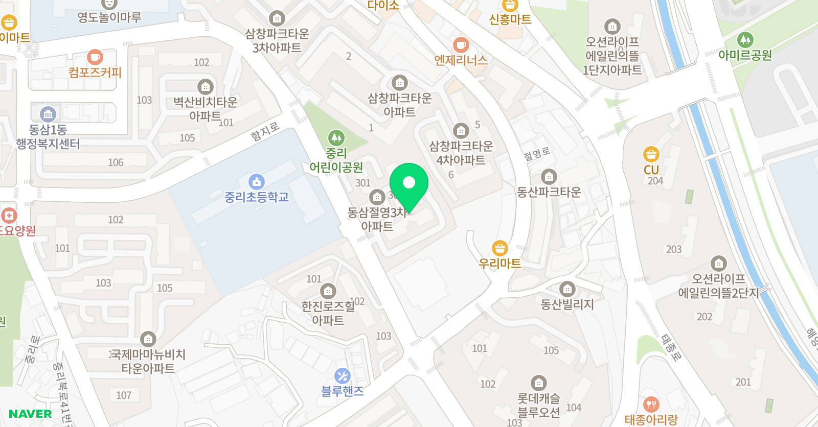 봉쌤 수학 위치