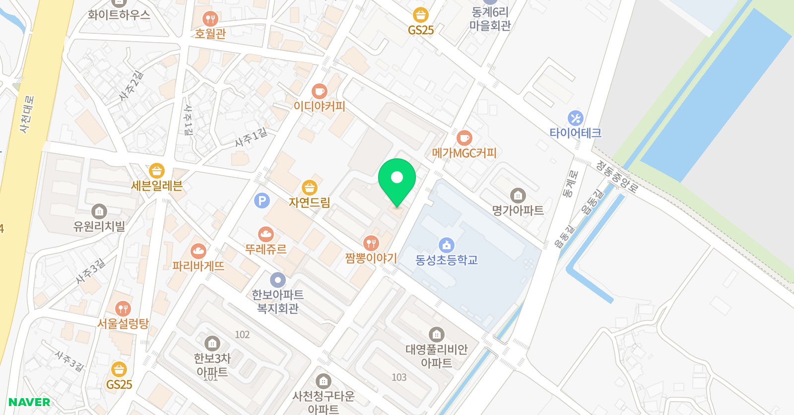비코즈 수학학원 위치