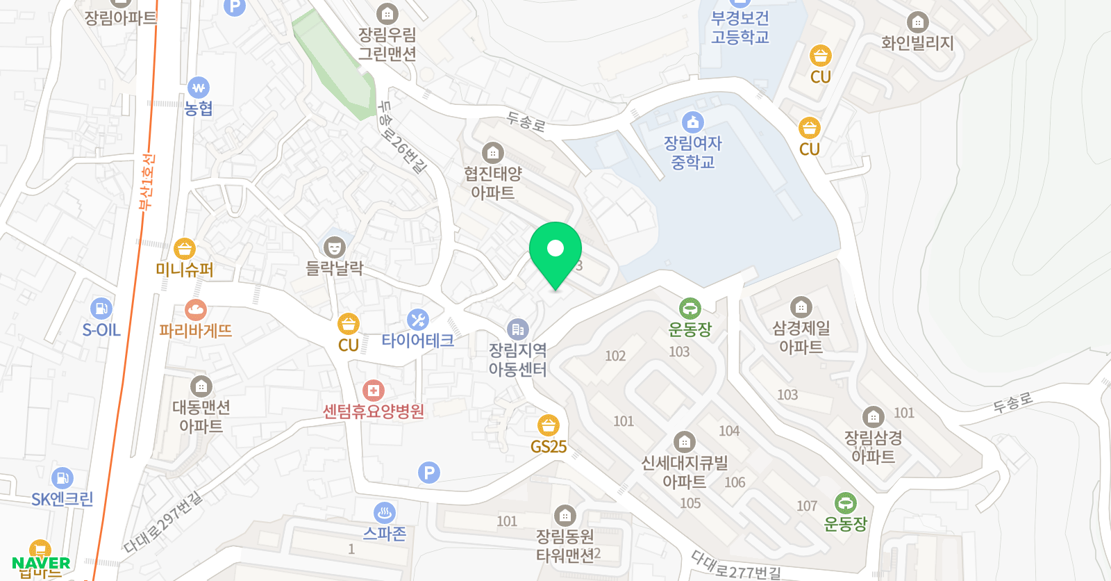 삼성영어 장림예일 학원 위치
