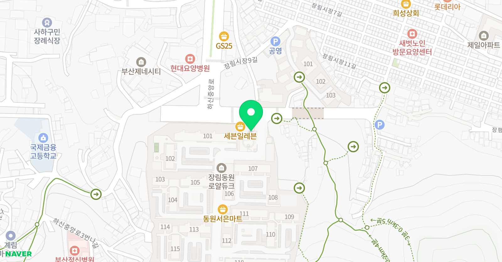 동원백점 수학 위치