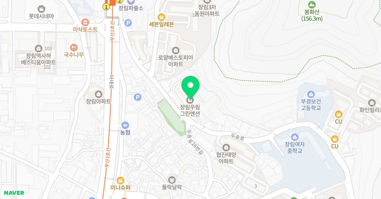 YBM잉글루 잉글루 부산장림 제1캠퍼스 위치