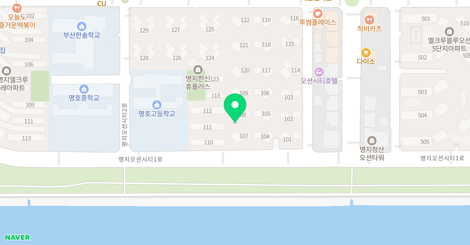 아소비 부산오션6 점 학원 위치
