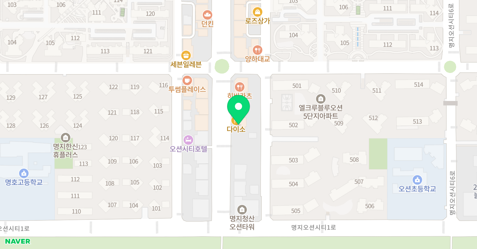 파머스 영어학원 명지캠퍼스 위치