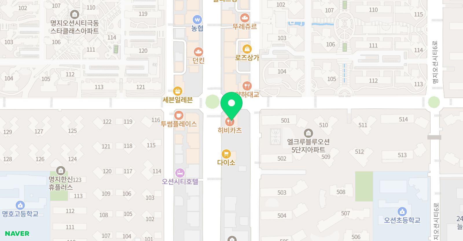 지앤비 어학원 명지캠퍼스 위치