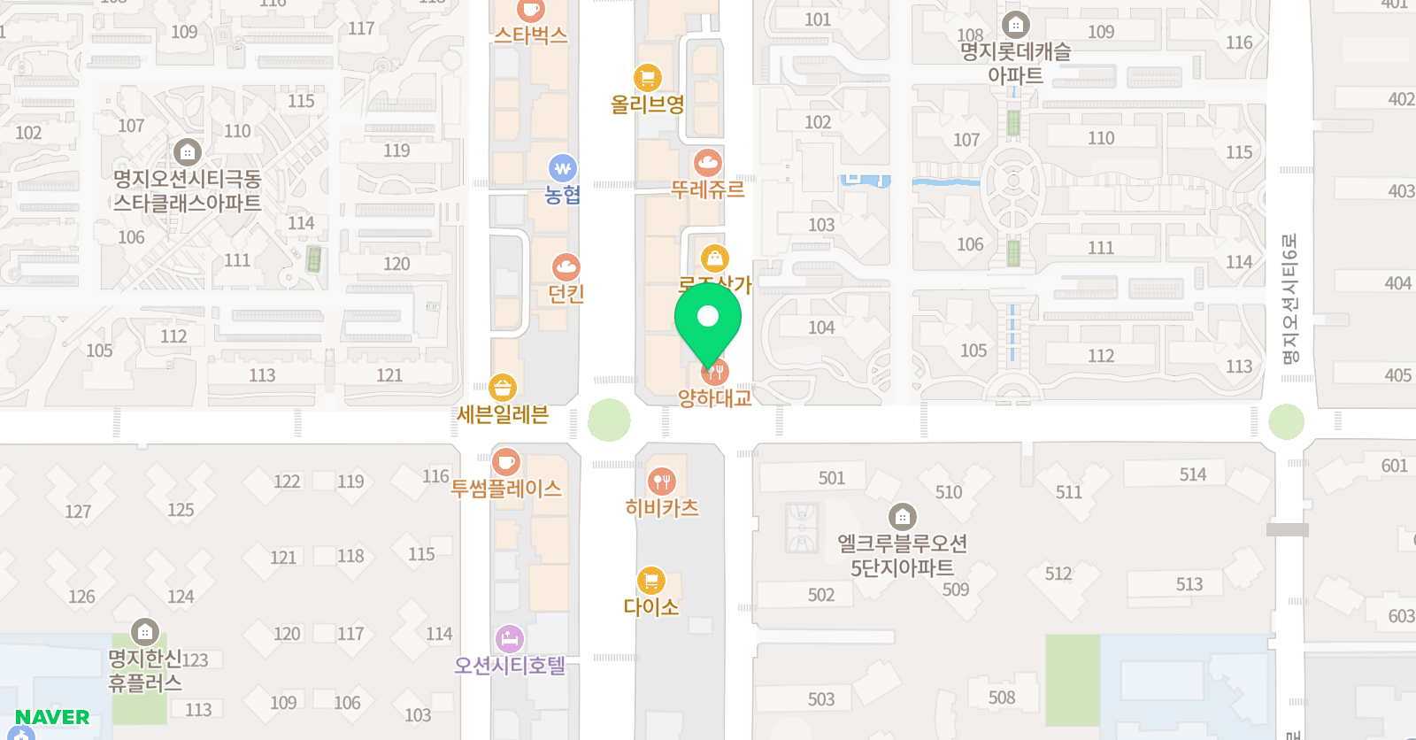 하작가의글숲 학원 위치