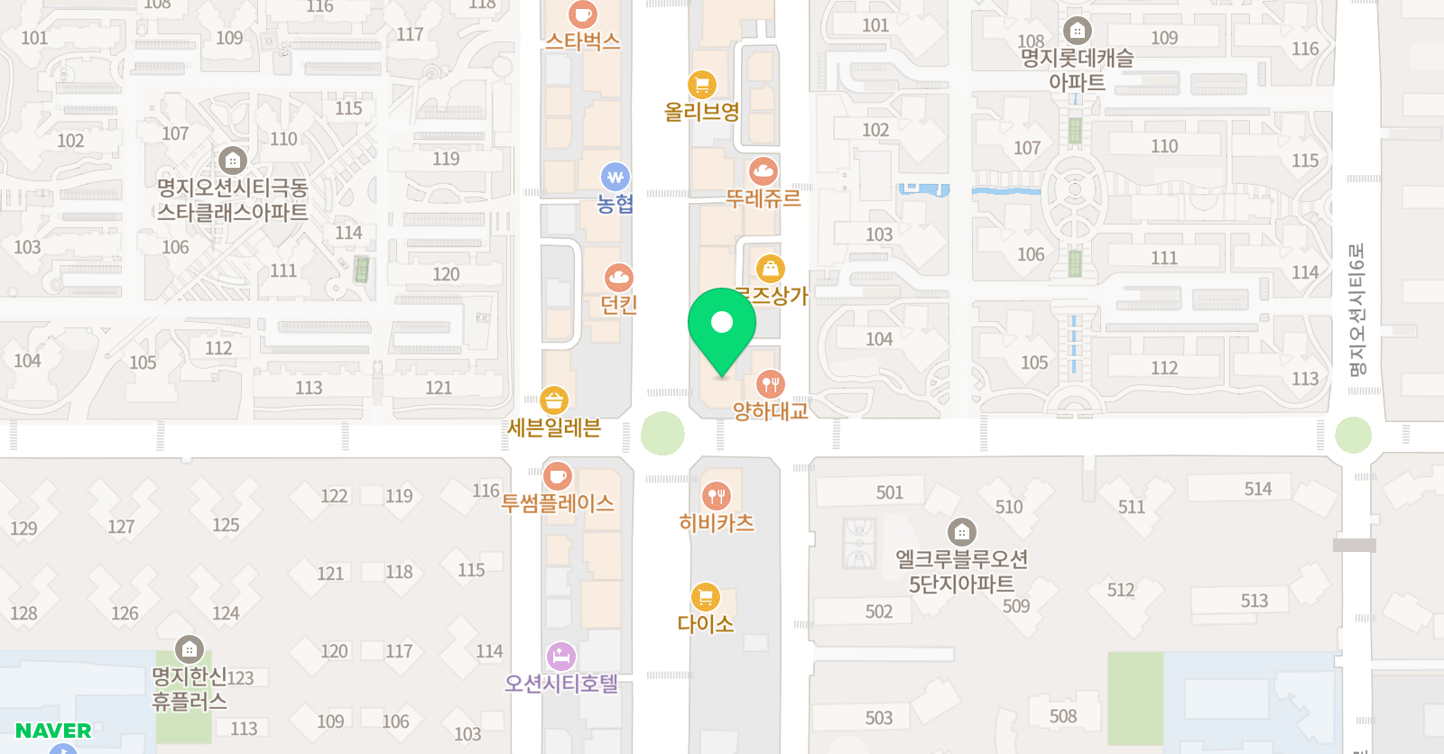 영어종결센터 명지학원 위치