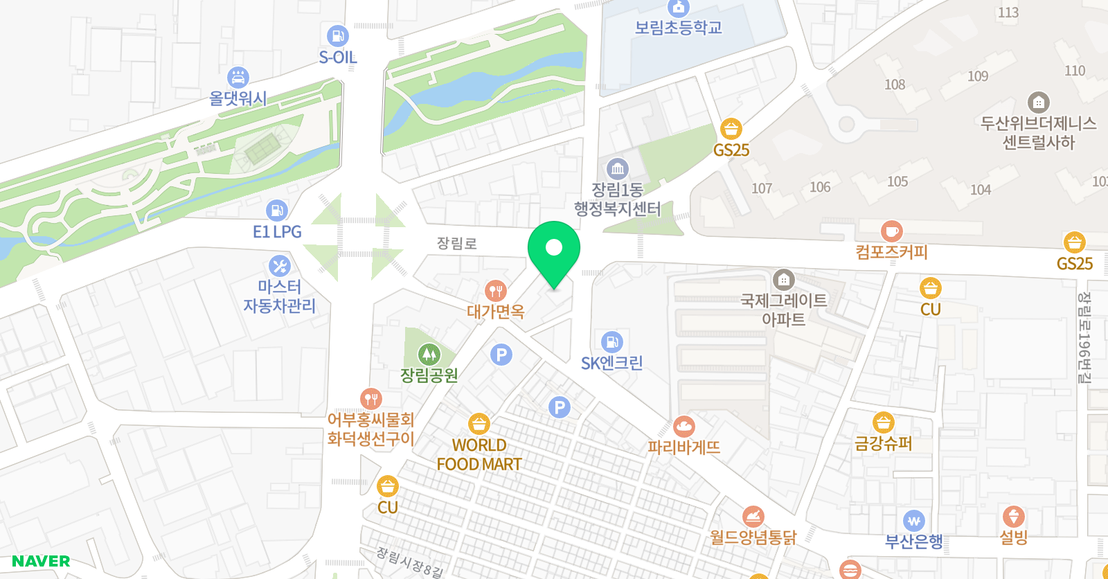 동산패럴랙스 장림동산캠퍼스 위치