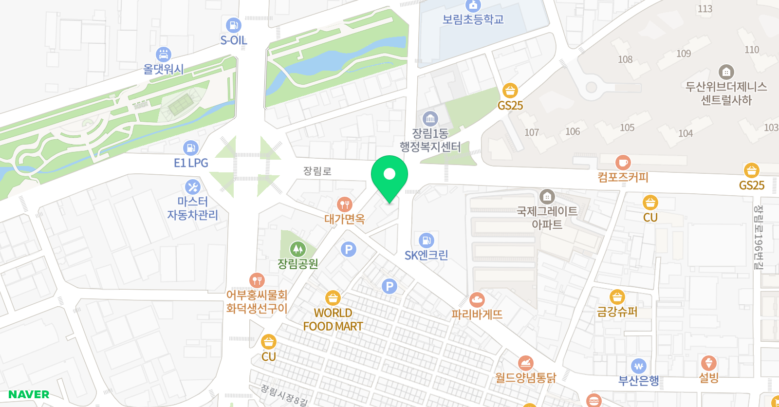 GnB 영어전문학원 동산캠퍼스 위치