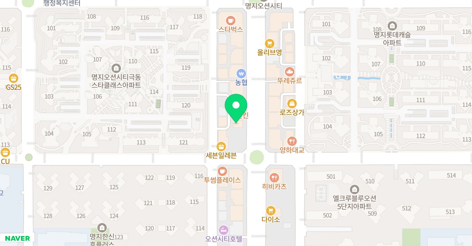 투핸즈 줄넘기 오션본점 위치