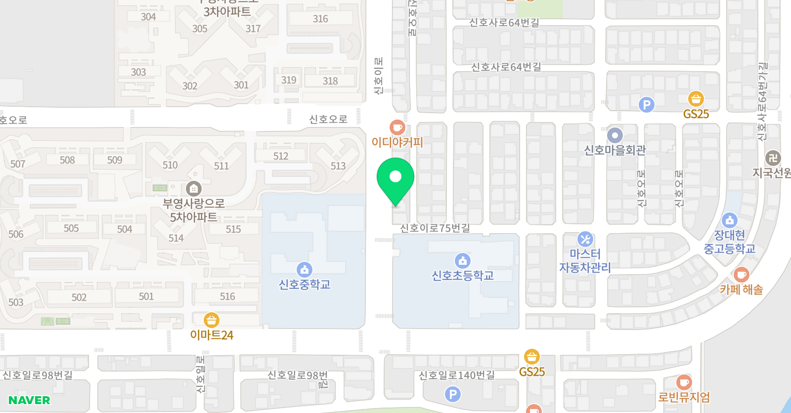 미래엔 수학 더베스트학원 위치