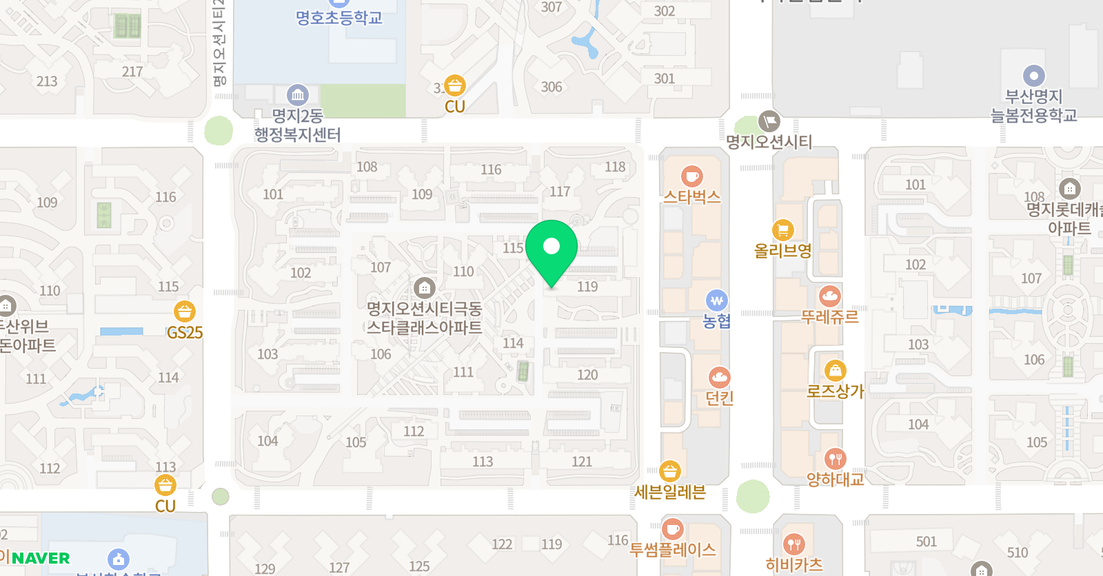 크리아트 명지스타클래스원 부산 위치