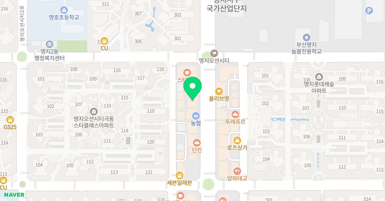 YBM잉글루 부산오션시티제1캠퍼스 위치