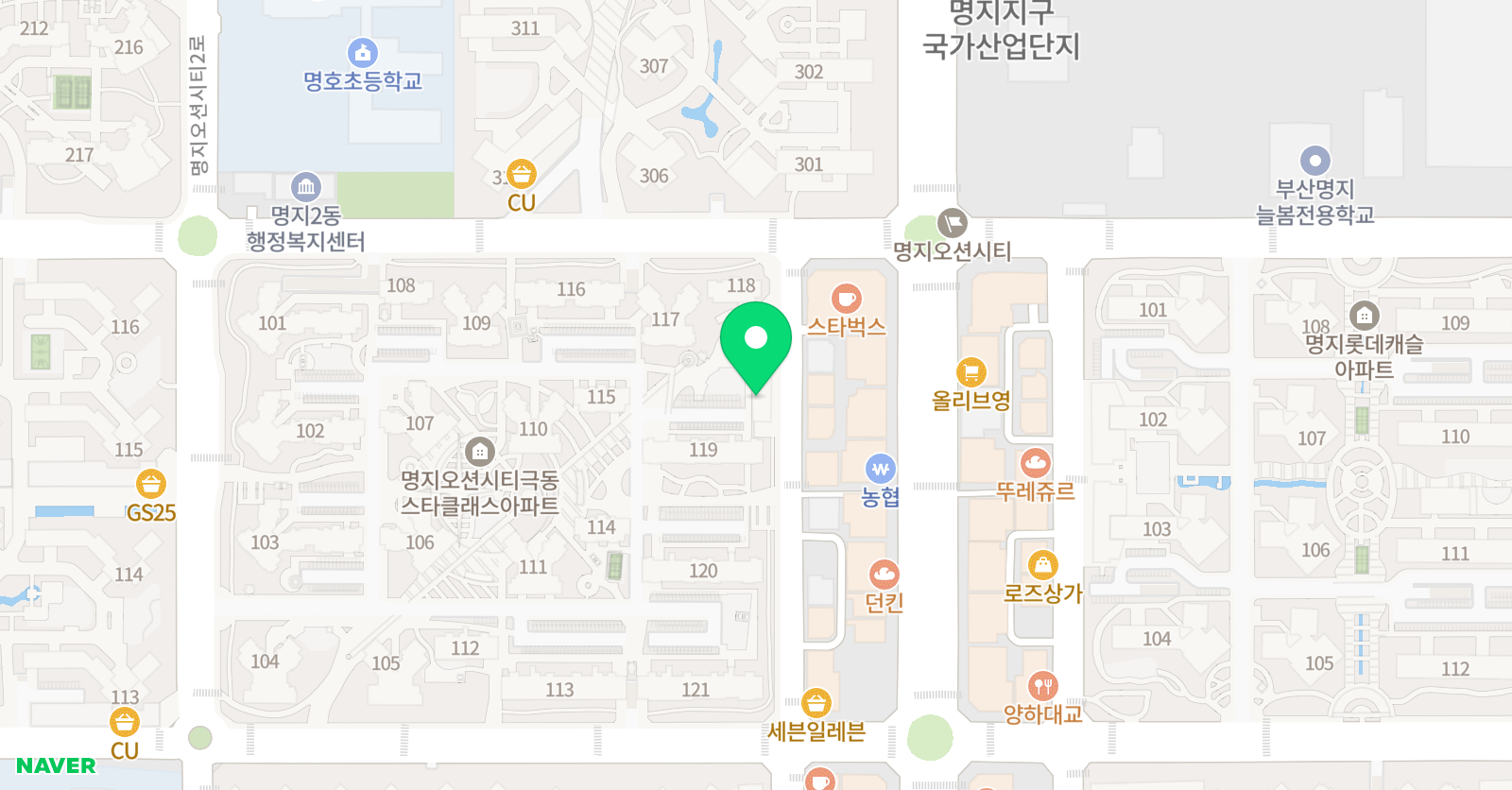 리드인 명지명호초점 위치