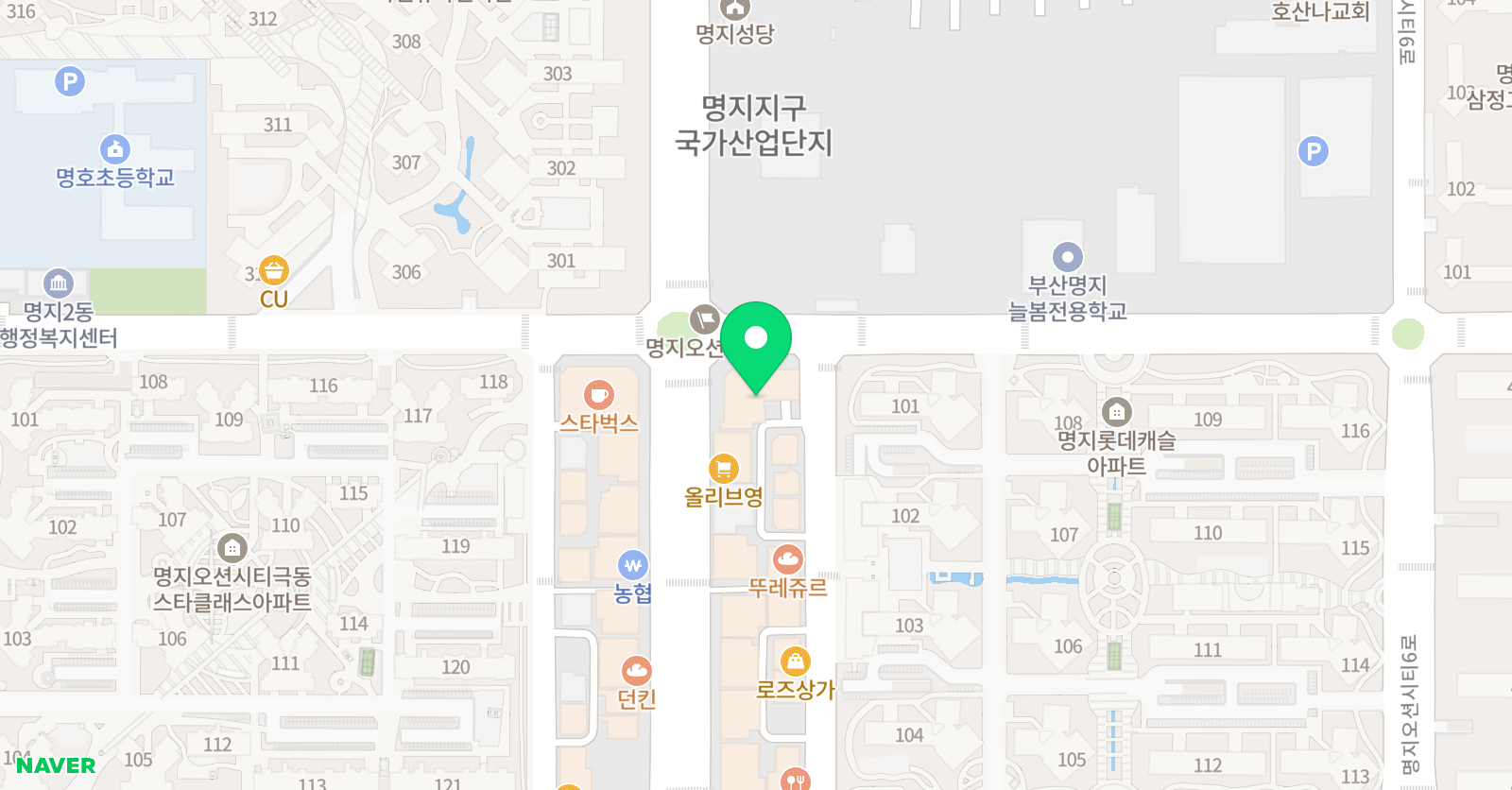 오션이 강학원 위치