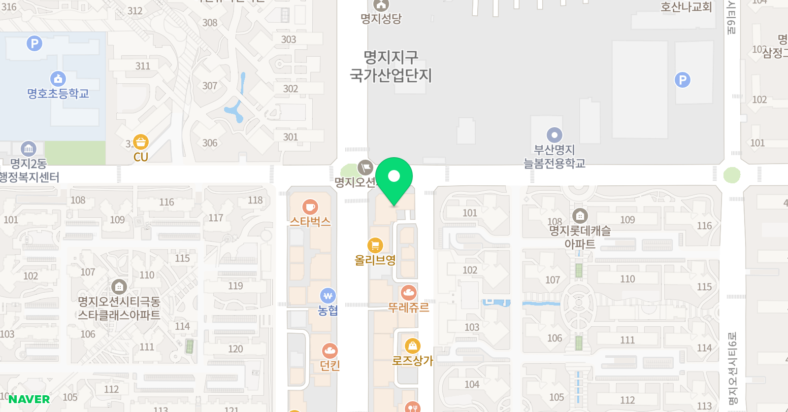 아트앤하트 명지 오션시티 미술학원 위치