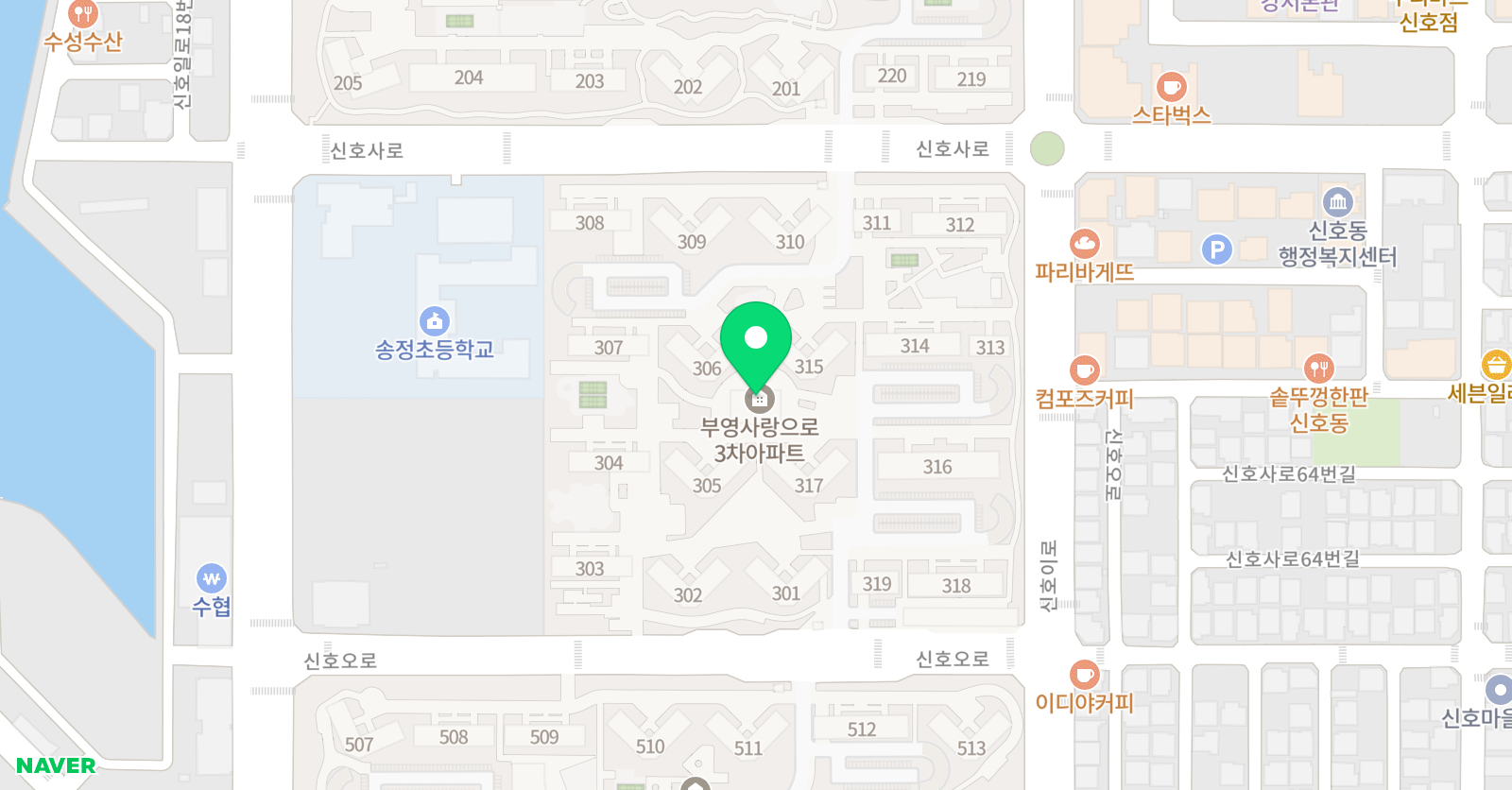 딱풀리는 수학&영어 학원 위치