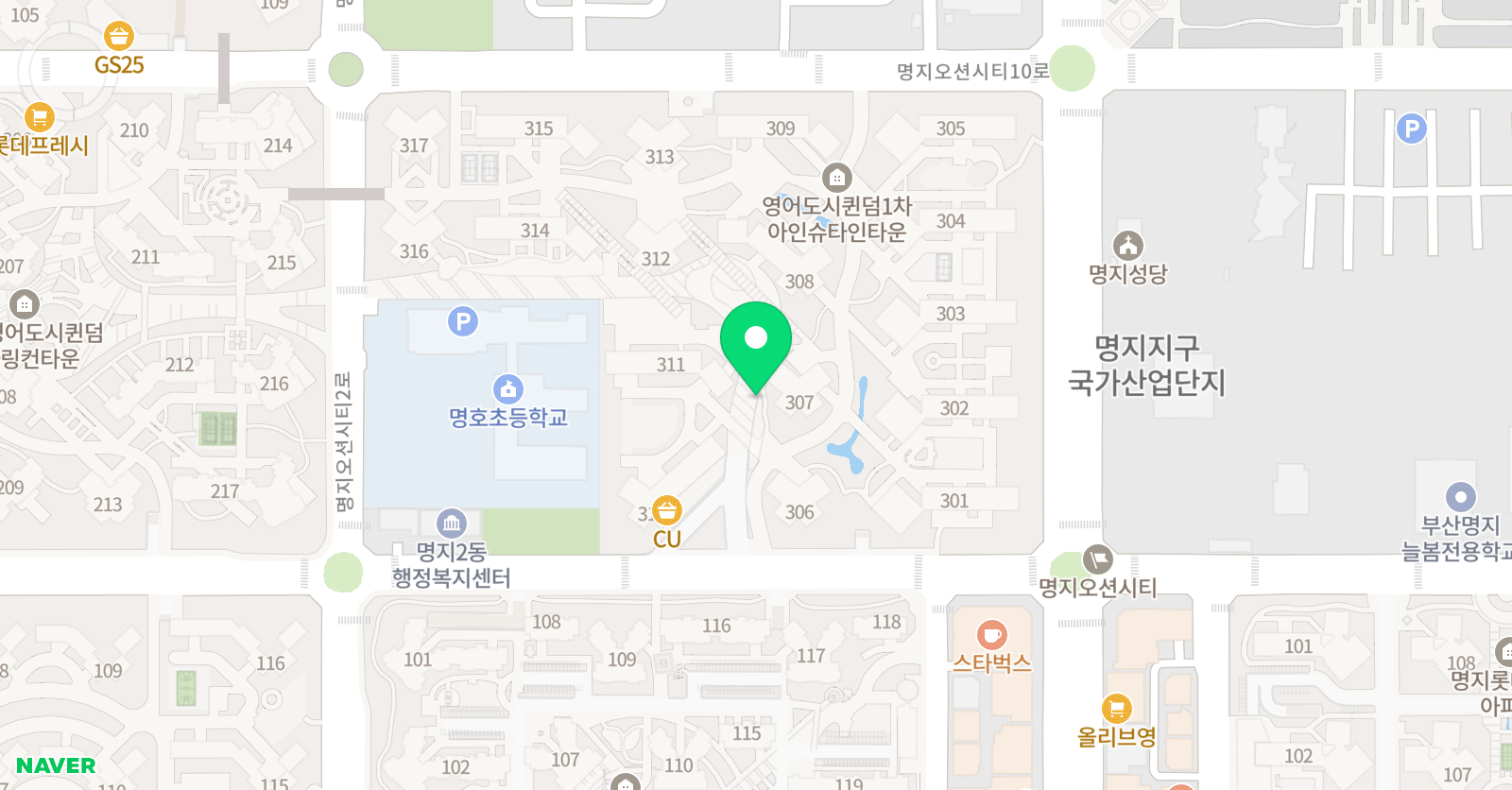 3030 영어학원 명지퀸덤센터 위치